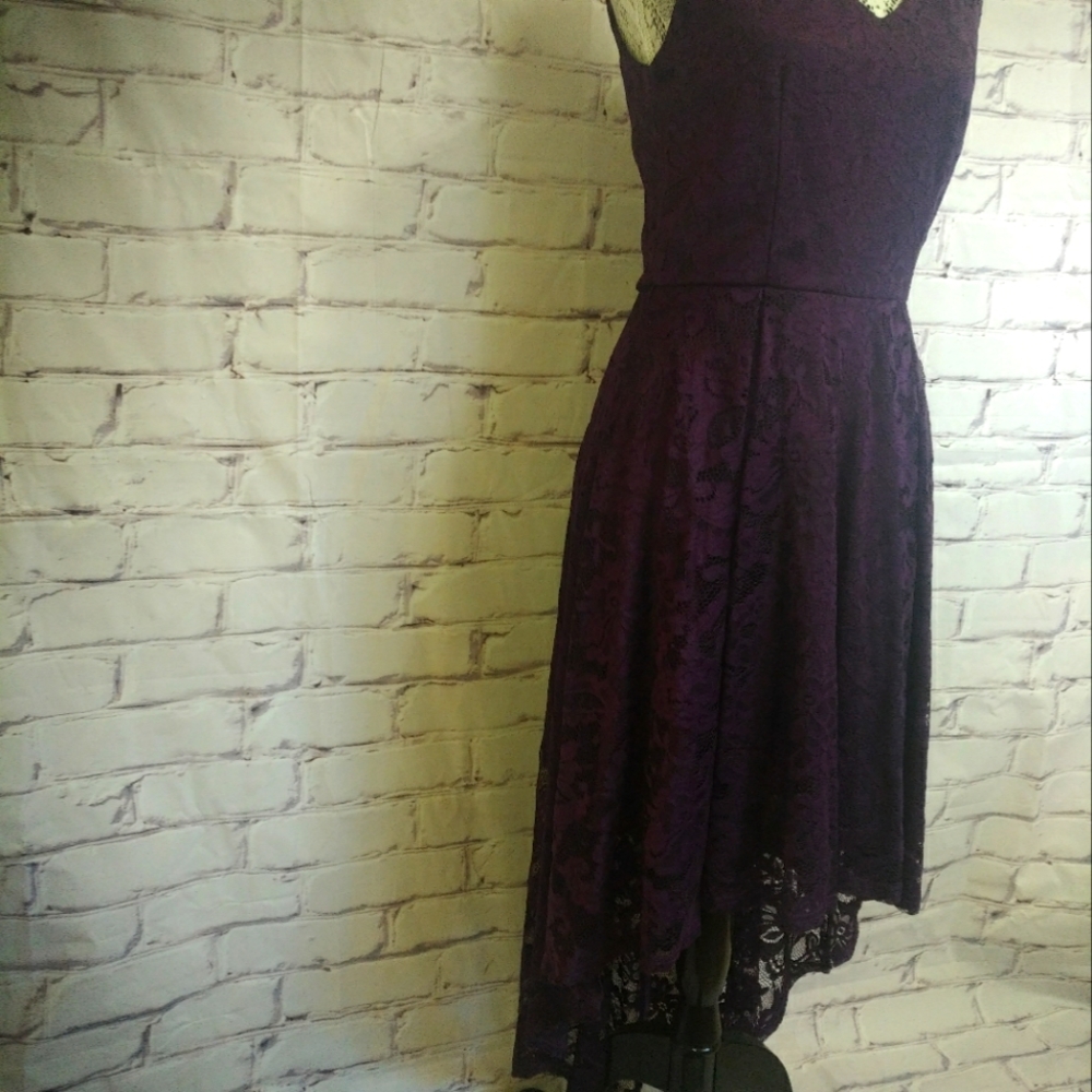 NWOT high low lace overlay dress